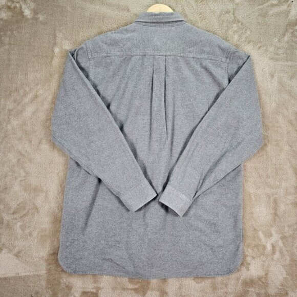 L.L.Bean Men's Chamois Shirt Long Sleeve Button-Down Gray Size LT Tall Outdoor - Picture 3 of 10